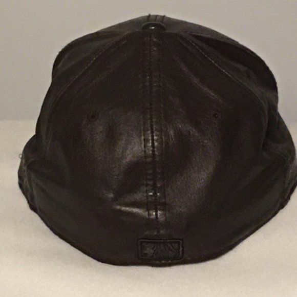 New Era NY YANKEES Brown Leather Baseball Cap - Picture 3 of 11